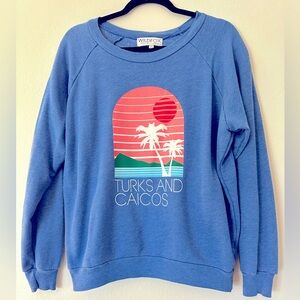 Wildfox Turks and Caicos long sleeve crewneck sweatshirt